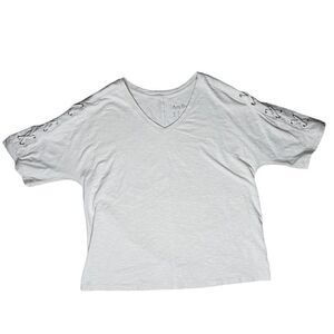 ANYBODY Cozy Knit Lace Up Sleeve Top 